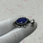 Dyed Sapphire 925 Sterling Silver Handmade Pendant | Elegant Artisan Jewelry