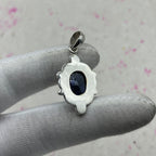 Dyed Sapphire 925 Sterling Silver Handmade Pendant | Elegant Artisan Jewelry