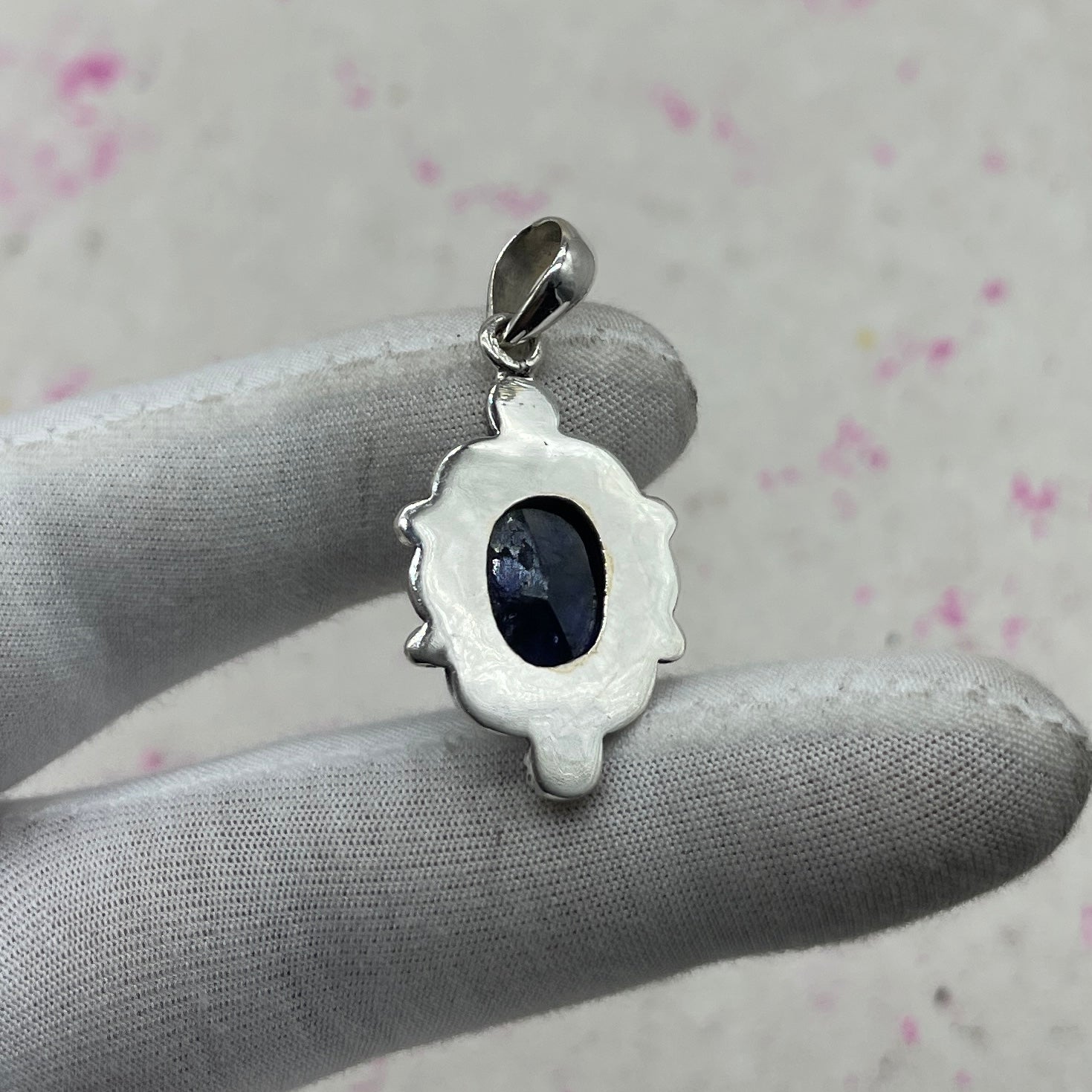 Dyed Sapphire 925 Sterling Silver Handmade Pendant | Elegant Artisan Jewelry