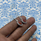 Boho Carnelian 925 Silver Marquise Earrings – Elegant Everyday Wear