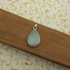 925 Sterling Silver Aquamarine Pendant – Natural Gemstone Nepali Handmade Jewelry