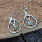 Labradorite Dangle Earring in 925 Silver