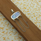 925 Sterling Silver Rainbow Moonstone Pendant – Natural Gemstone Bohemian Artisan Jewelry