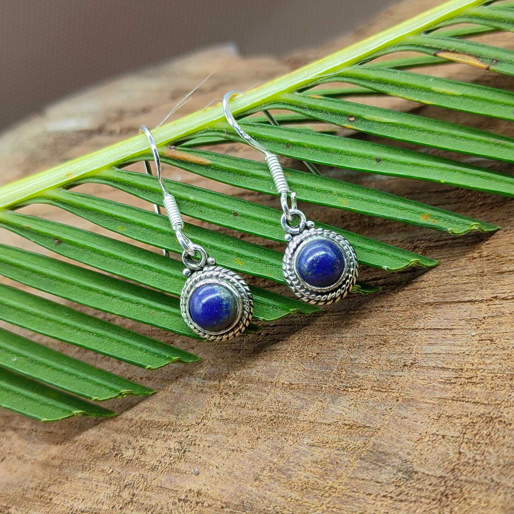 Lapis Lazuli Dangle Earring in 925 Silver