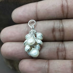 Freshwater Pearl 925 Silver Grape Design Artisan Pendant