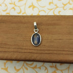 925 Sterling Silver Kyanite Pendant – Natural Faceted Gemstone Bezel Set | Prosperity Crystal Jewelry