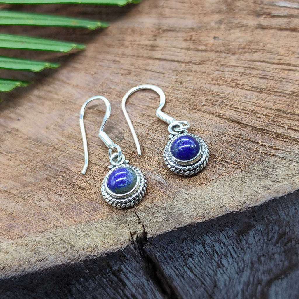Lapis Lazuli Dangle Earring in 925 Silver
