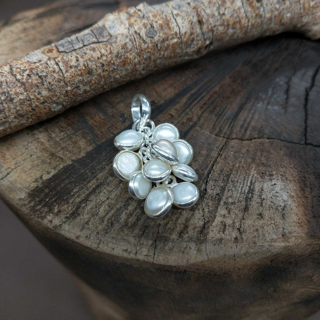 Freshwater Pearl 925 Silver Grape Design Artisan Pendant