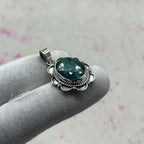 Dyed Emerald 925 Sterling Silver Handmade Pendant | Bold Statement Jewelry