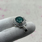 Dyed Emerald 925 Sterling Silver Handmade Pendant | Bold Statement Jewelry