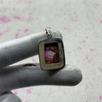 Pink Dahlia Stone 925 Sterling Silver Handmade Pendant | Contemporary Boho Pendant