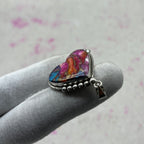 Pink Dahlia Stone 925 Sterling Silver Handmade Pendant | Handmade Artistic Jewelry