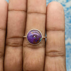 Purple Mohave Turquoise 925 Sterling Silver Minimalist Midi Ring