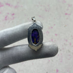 Purple Dahlia Turquoise 925 Sterling Silver Pendant – Designer Festival Pendant