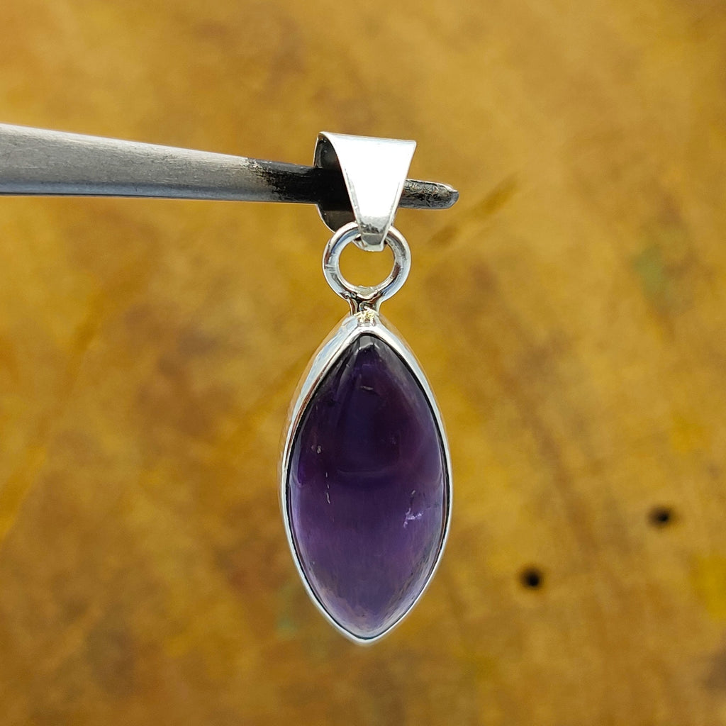 Amethyst Nepali Bohemian Handmade Silver Pendant