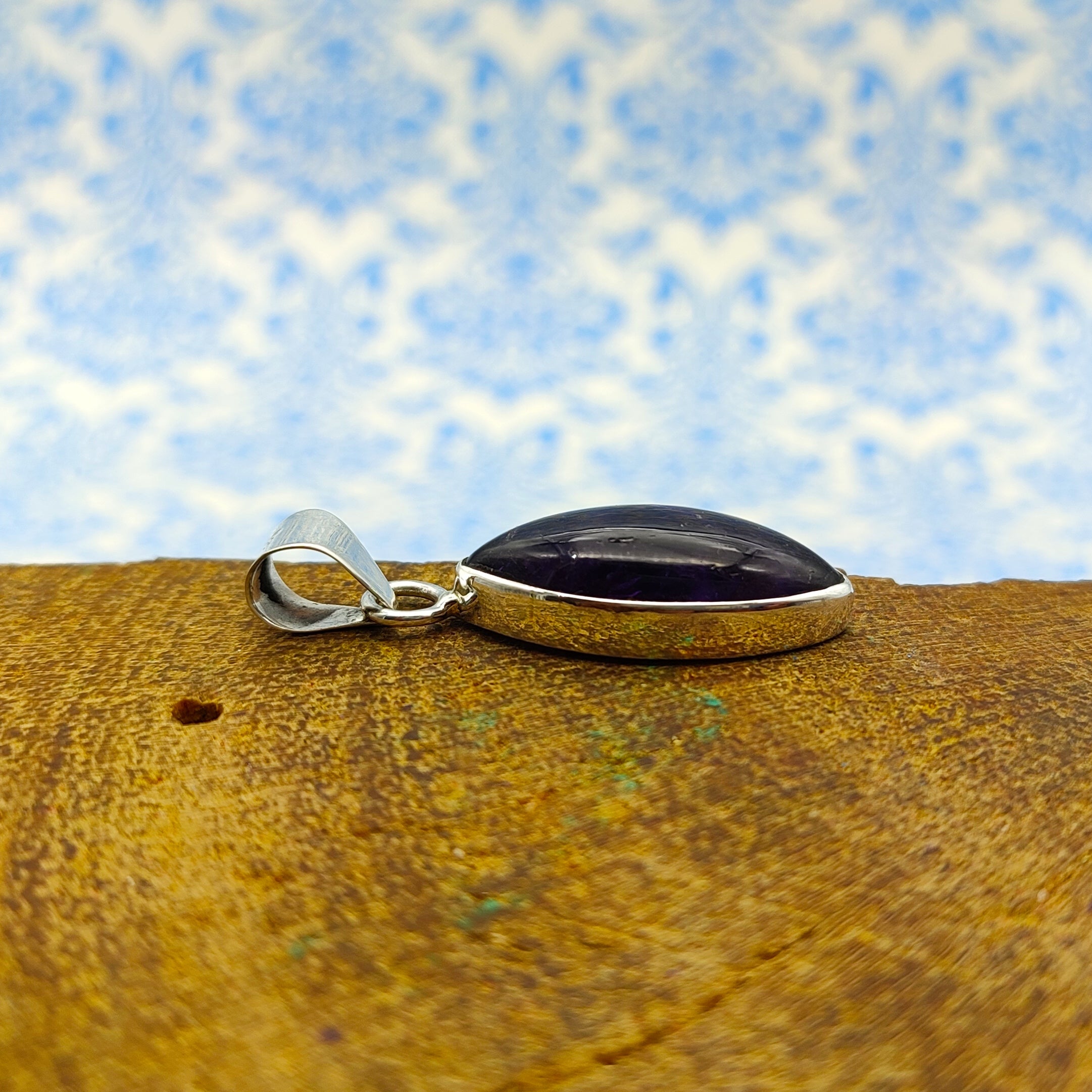 Amethyst Nepali Bohemian Handmade Silver Pendant