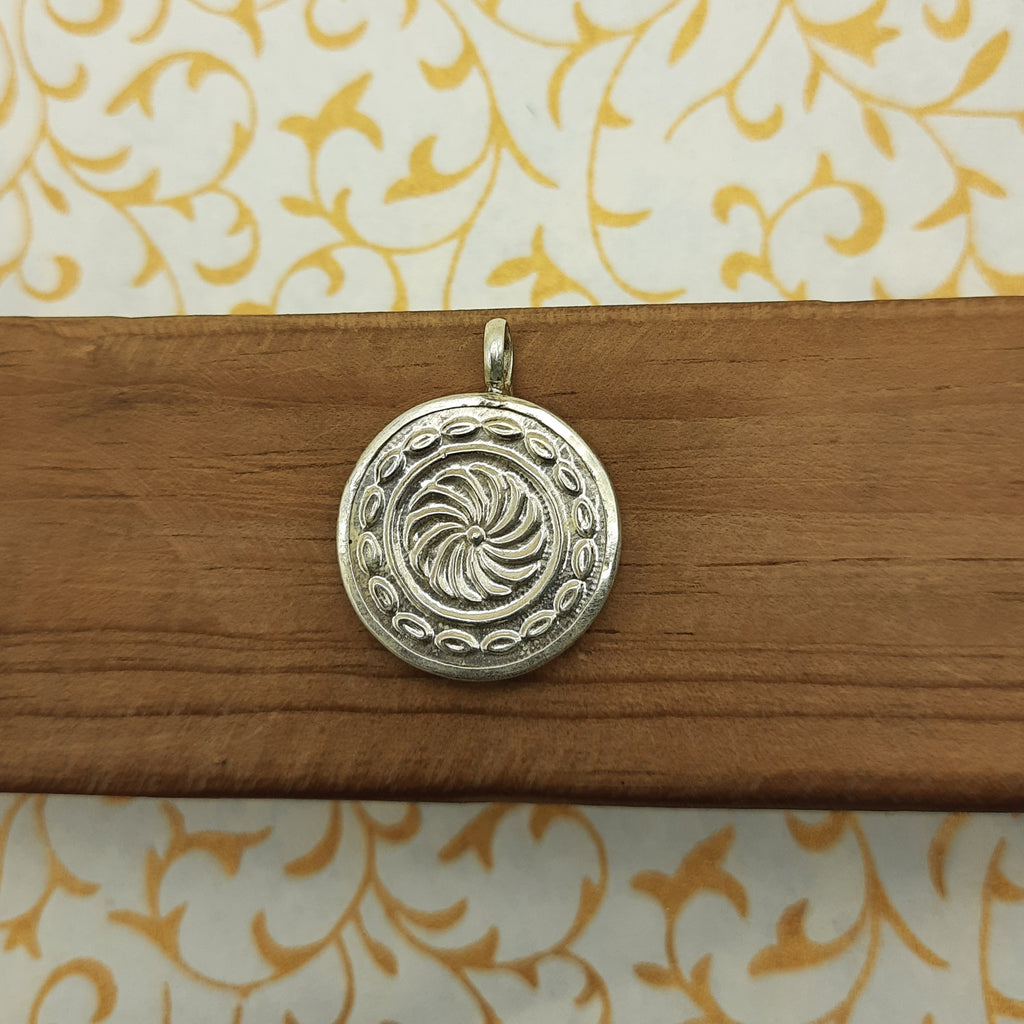 Goddess Saraswati Hand-Painted Pendant in 925 Sterling Silver – Wisdom & Art Jewelry