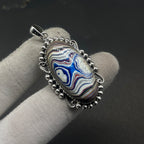 Multi Color Gemstone 925 Silver Boho Pendant