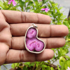 Purple Druzy Handmade Pendant 925 Silver Wholesale Indian Artisan