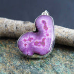 Purple Druzy Handmade Pendant 925 Silver Wholesale Indian Artisan