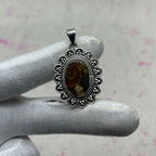 Ammonite Shell 925 Sterling Silver Handmade Pendant | Natural Fossil Jewelry
