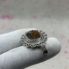 Ammonite Shell 925 Sterling Silver Handmade Pendant | Natural Fossil Jewelry