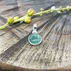 Natural Emerald Bezel 925 Silver Boho Artisan Pendant Handmade