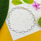 Elegant Artisan Silver Aquamarine Round Shape Bracelet Jewelry