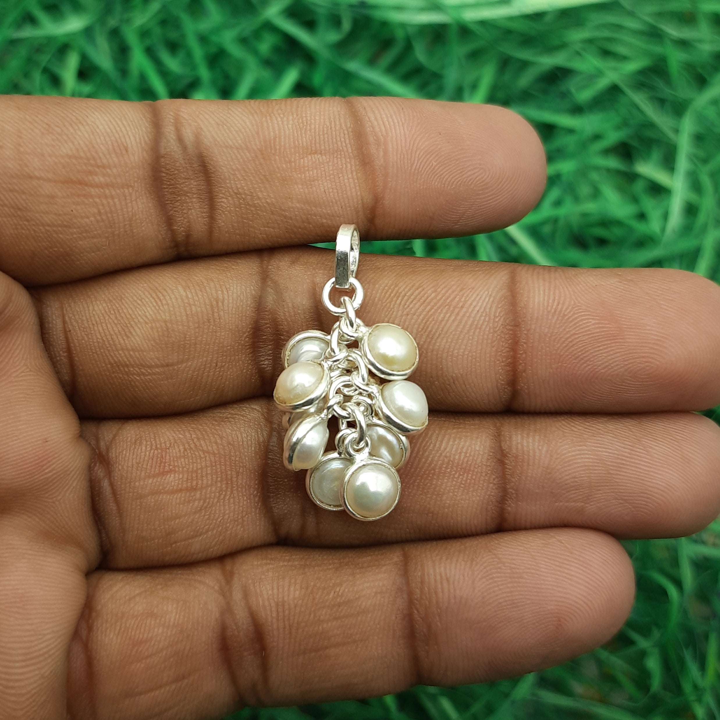Pearl Pendant in 925 Sterling Silver – Classic Natural Pearl Minimal Elegant Jewelry