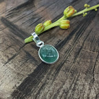 Natural Emerald Bezel 925 Silver Boho Artisan Pendant Handmade