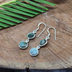 Boho Chic Rainbow Labradorite Statement Earrings