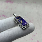 Purple Mohave Turquoise 925 Sterling Silver Handmade Pendant | Bold Statement Pendant
