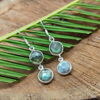 Boho Chic Rainbow Labradorite Statement Earrings