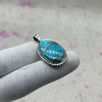 Blue Mohave Turquoise 925 Sterling Silver Handmade Pendant | Ethnic Bohemian Jewelry