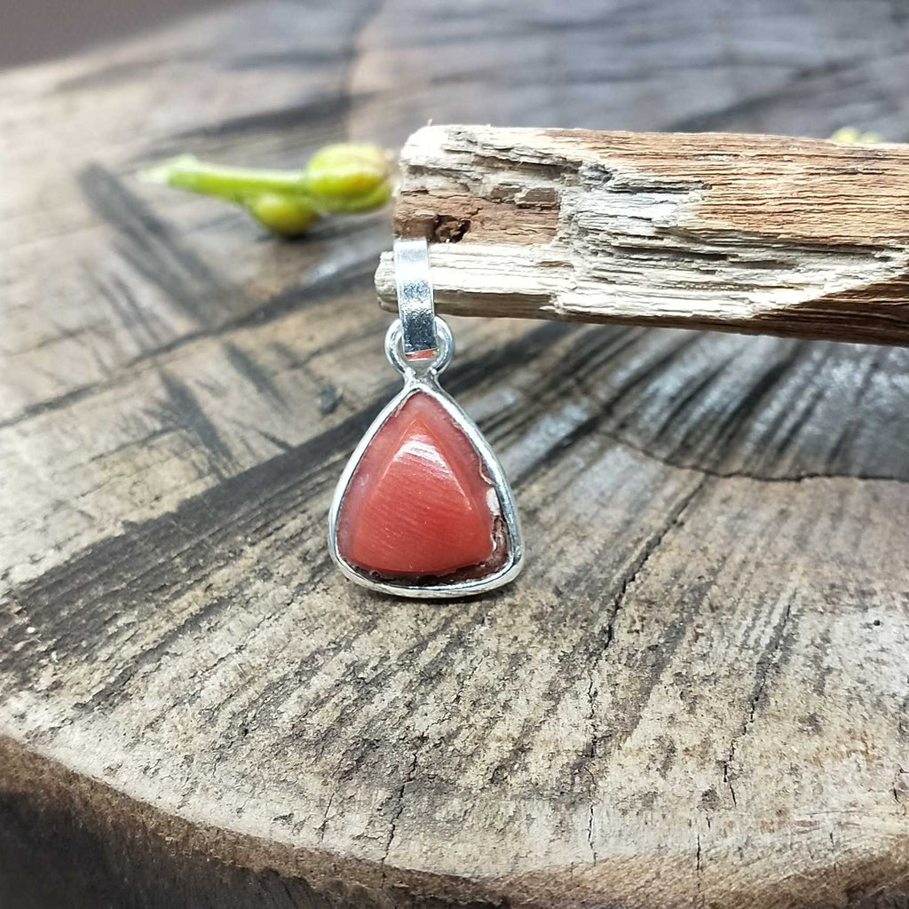 925 Silver Trillion Coral Pendant Classic Wholesale Charm
