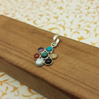 925 Sterling Silver 7 Chakra Pendant – Natural Gemstone Healing Energy Necklace