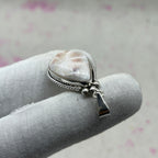 Pink Larimar 925 Sterling Silver Handmade Pendant | Pastel Statement Jewelry