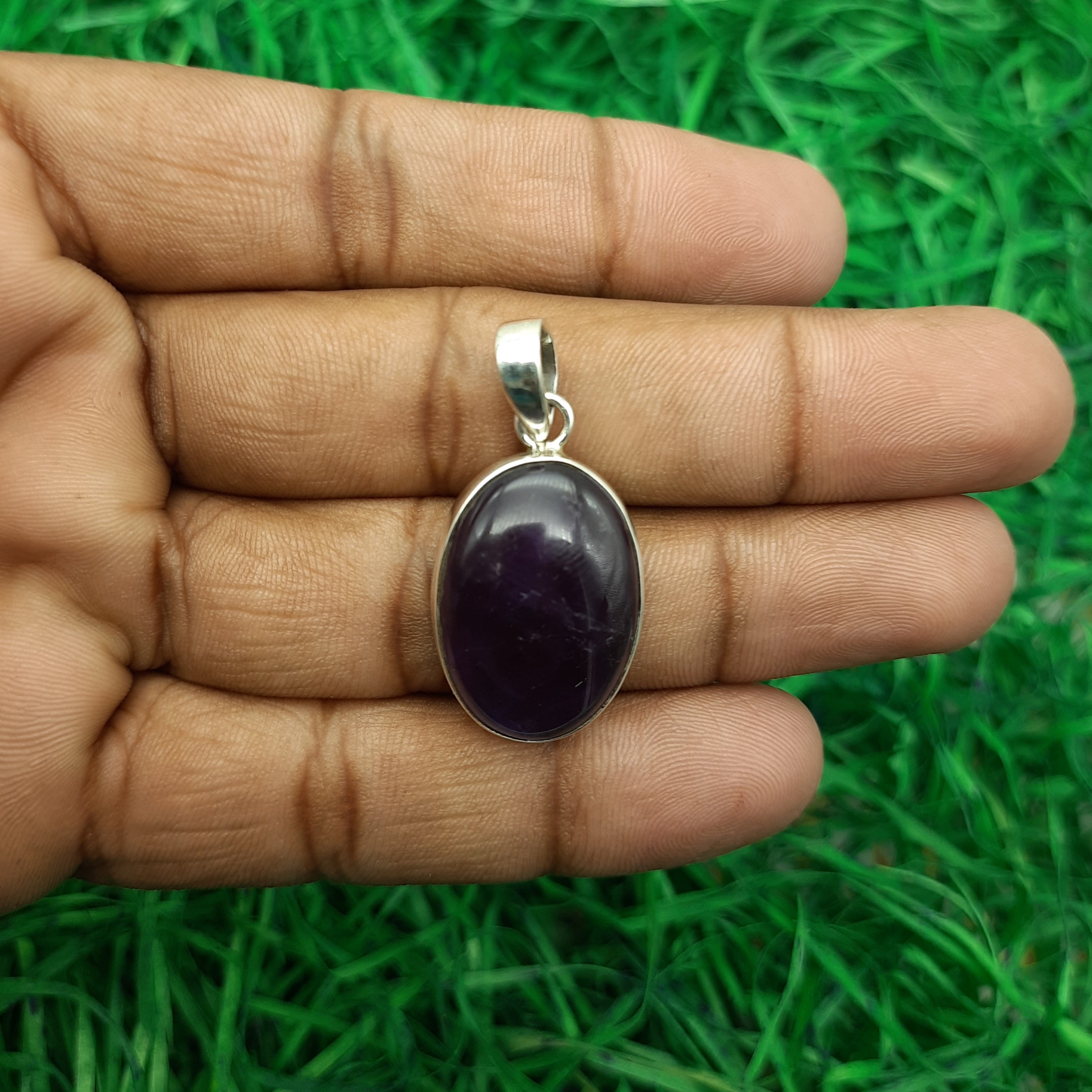 Faceted Amethyst Artisan Pendant in 925 Sterling Silver – Boho Elegance