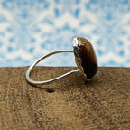Tiger Eye 925 Silver Bohemian Nepali Accent Ring For Women