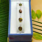 Genuine Tourmaline Bracelet in 925 Sterling Silver Handmade Elegant Design