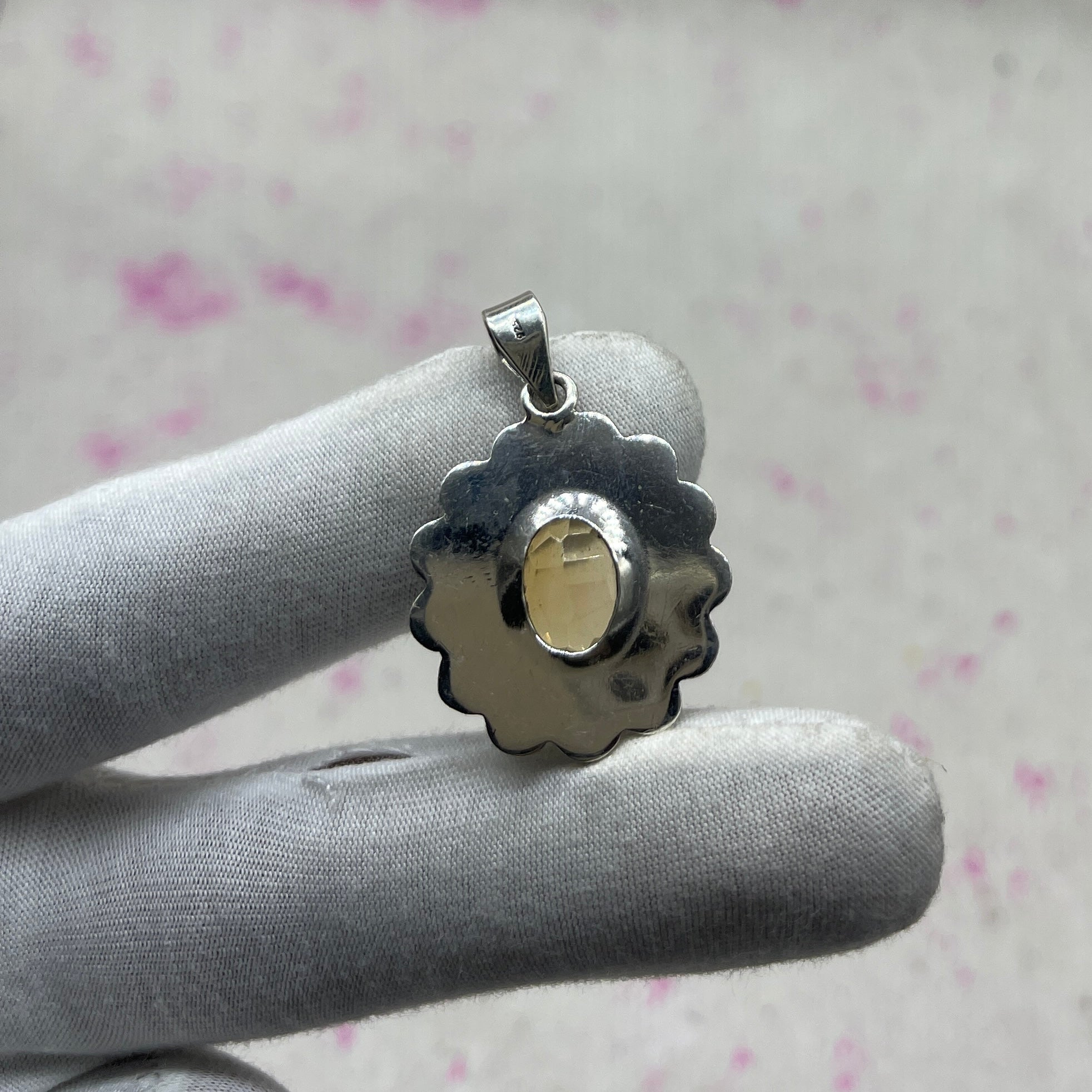Citrine 925 Sterling Silver Handmade Pendant | Warm Tone Boho Pendant