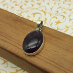 Faceted Amethyst Artisan Pendant in 925 Sterling Silver – Boho Elegance