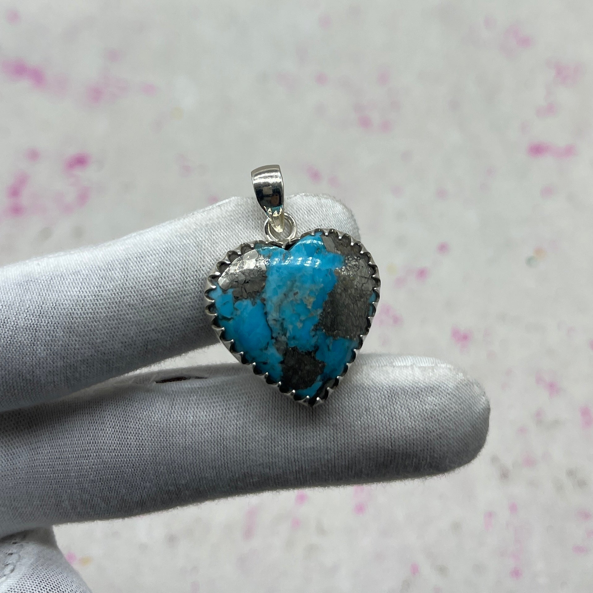 Blue Mohave Turquoise 925 Sterling Silver Handmade Pendant | Handmade Tribal Jewelry