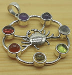 7 Chakra Healing Spiritual Bezel 925 Silver Dainty Necklaces