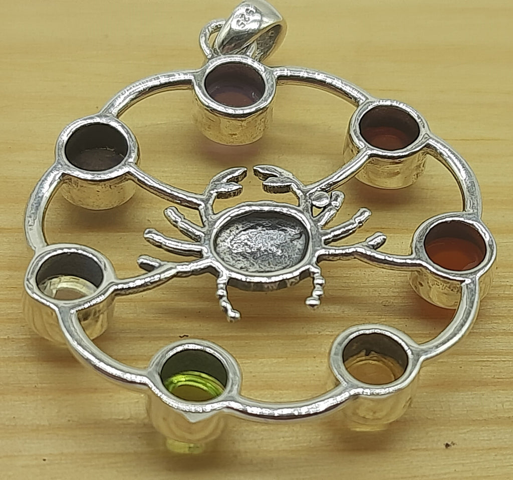 7 Chakra Healing Spiritual Bezel 925 Silver Dainty Necklaces
