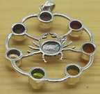7 Chakra Healing Spiritual Bezel 925 Silver Dainty Necklaces