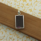Natural Druzy Crystal Bohemian Pendant – Handcrafted in 925 Sterling Silver