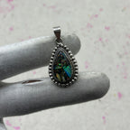 Glass Resin 925 Sterling Silver Handmade Pendant | Modern Artistic Pendant