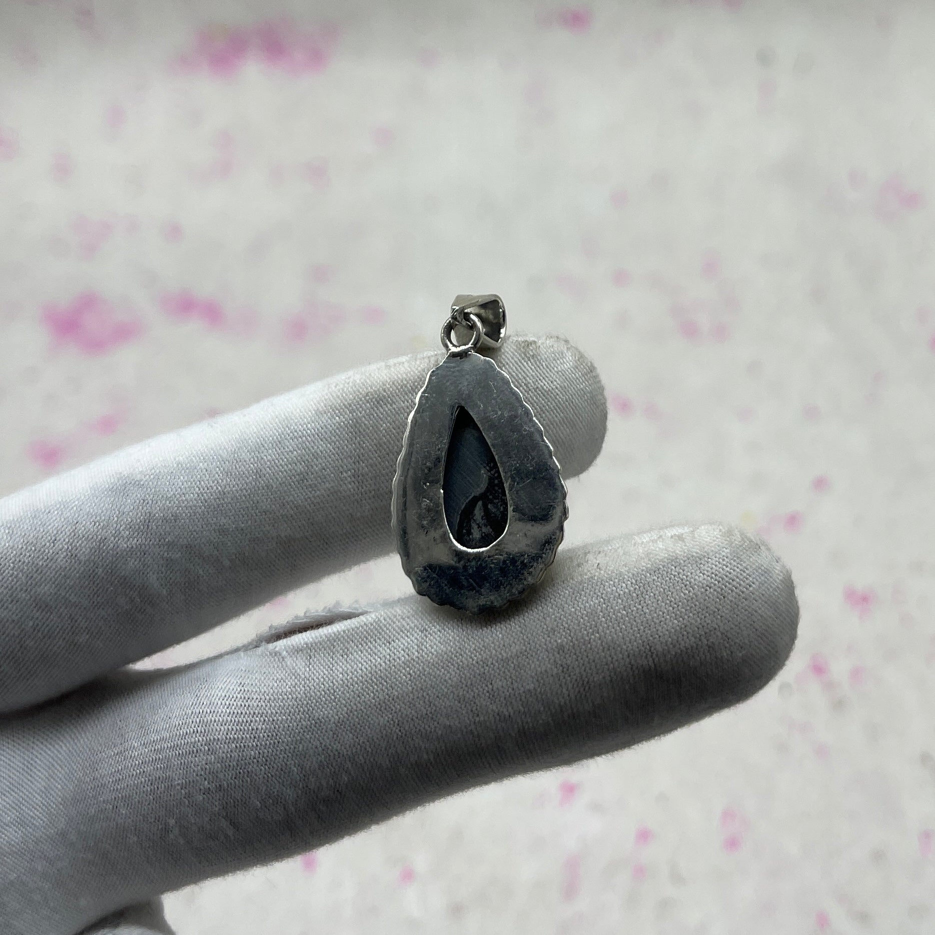 Glass Resin 925 Sterling Silver Handmade Pendant | Modern Artistic Pendant
