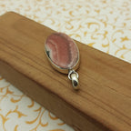 Rhodochrosite Statement Pendant in Solid 925 Sterling Silver – Romantic Boho Charm